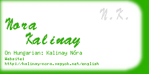 nora kalinay business card